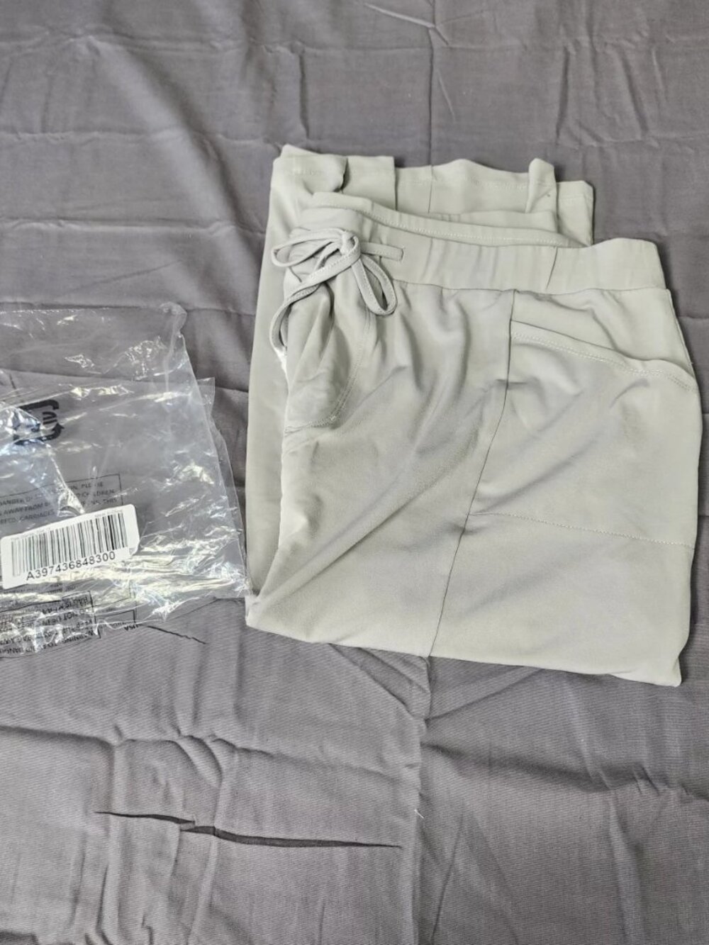Susan Graver 1X Pale Granite Gray Gaucho Culotte Shorts Wide Leg Knit Pockets